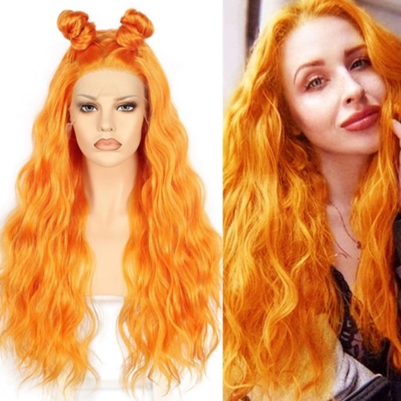 22” Orange WavyLace Front Wig NEW
